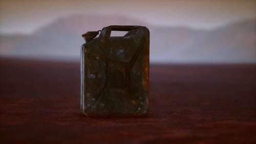 Old Rusty Fuel Canister in the Desert