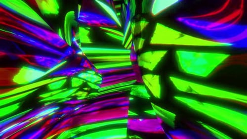 Psychedelic Glitch Tunnel Background Loop