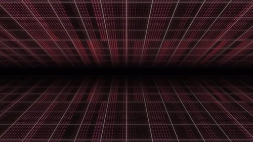 Futuristic Digital Grid Network Abstract Motion Background