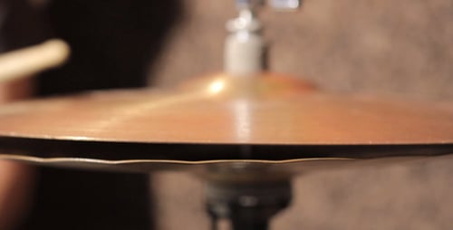 Drum Kit Hi-Hat Cymbal Being Played