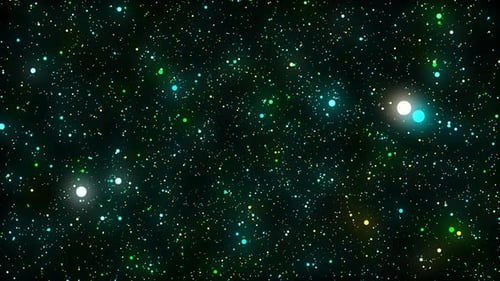 Graphiques animés d'arrière-plan, particule colorée animée