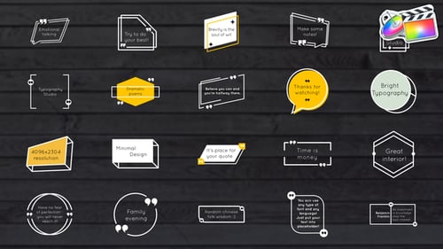 Minimal Modern Titles for FCPX