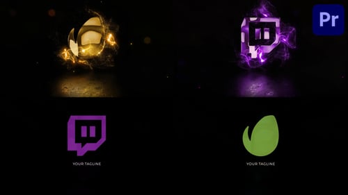 Dynamic Metallic Particle Logo Reveal Intro