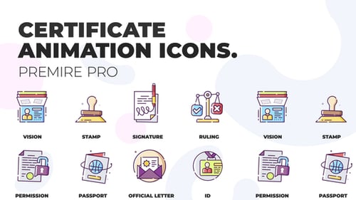 Certificate & Contract - MOGRT Icons