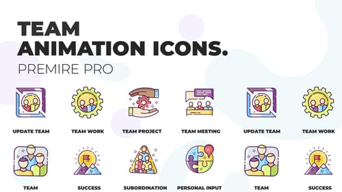 Animated Teamwork and Collaboration Icons Pack