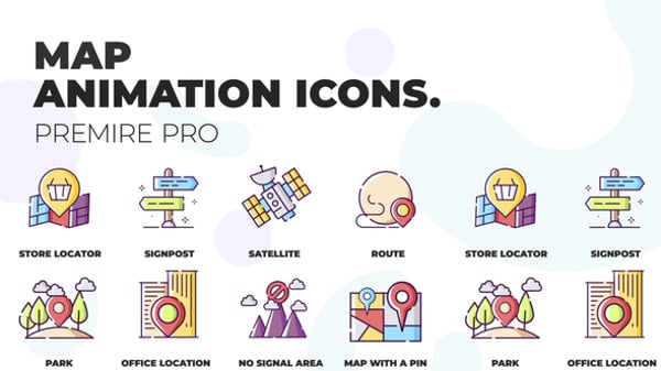 Modern Animated Infographic Icons for Maps and Data Visualization ...