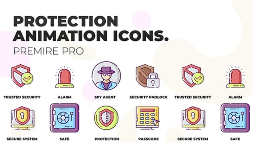 Protection & Monitoring - MOGRT Icons