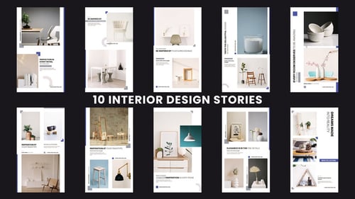 Modern Animated Instagram Stories for Interior Design Promotion