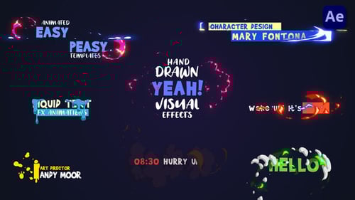 Hand Drawn Cartoon Effects and Dynamic Liquid Titles