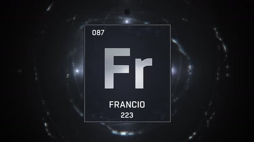 Francium Chemical Element with Futuristic Scientific Background