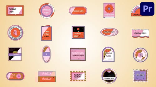 Funky Animated Social Media Titles and Badges