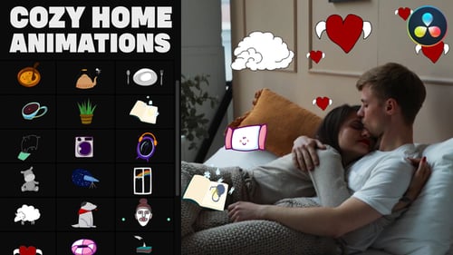 Animated Home Life Hand-Drawn Sticker Pack