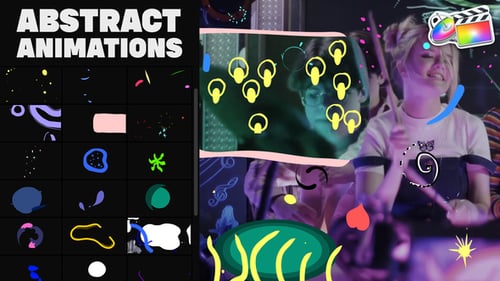 Abstract Fluid Shape Elements Toolkit for Dynamic Motion Graphics