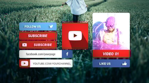 Dynamic Social Media Call-to-Action Lower Thirds Pack