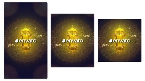 Golden Lantern Logo Opener for Ramadan Social Media