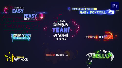 Dynamic Hand-Drawn Cartoon Titles and Visual Effects