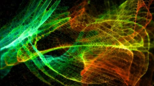 Abstract Glowing Organic Fluid Lines Background Animation