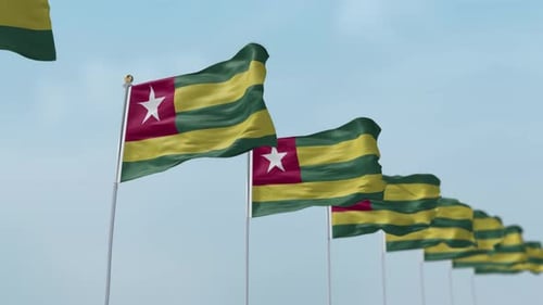 Togo Row Of Flags