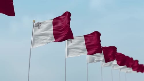 Malta Row Of Flags