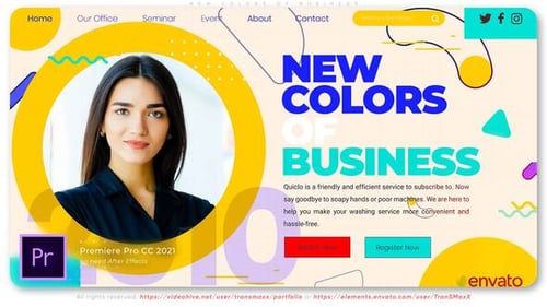 Dynamic Business Timeline Presentation with Modern Flat Design