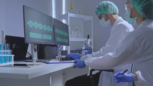 Scientists Conduct Research in Modern Laboratory