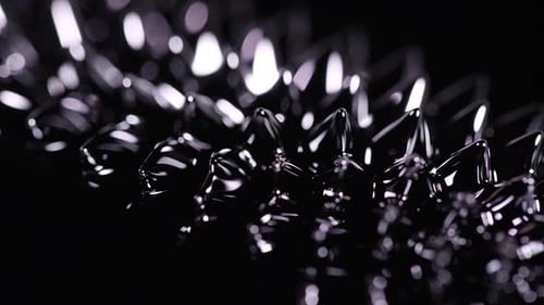 Ferrofluid Peaks and Valleys on Black