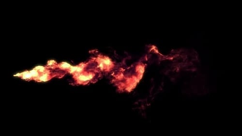 Fiery Comet Trail Alpha Channel Transition