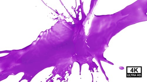 Purple Paint Drops Splash V5