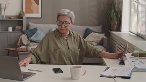 Senior Female Entrepreneur at Home Office