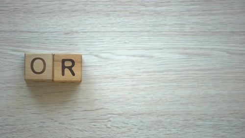 Wooden Blocks Spell the Word Organic