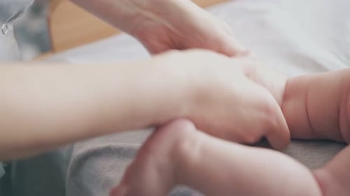 Gentle Infant Foot Massage Close Up