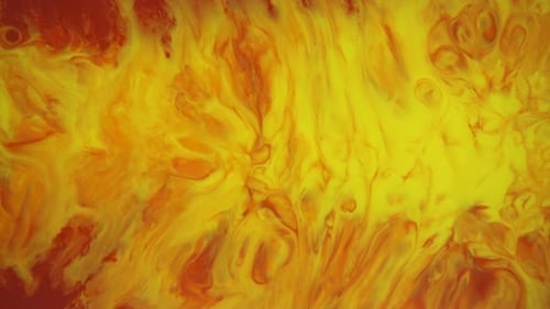 Abstract Swirling Liquid Background with Yellow, Orange, Red