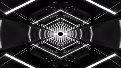 Schwarz-Weiß-Tunnel-Hintergrund 4K