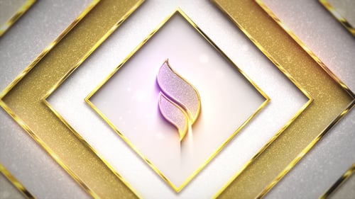 Elegant Glittering Logo Reveal with Metallic Frames
