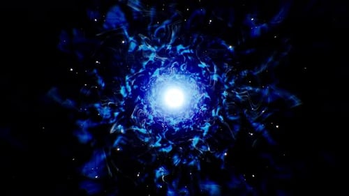 Wavy Blue Energy Space Background Loop 4K