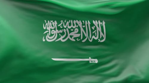 Realistic Waving Flag of Saudi Arabia Background