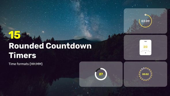 Rounded Countdown Timers, Elements ft. countdown timer & timer - Envato