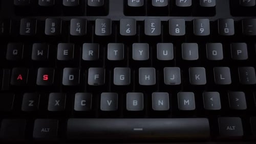 Close up of Backlit Computer Keyboard