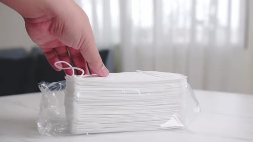 Disposable Face Mask Picked Up Indoors