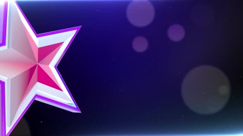 Colorful 3D Star Animation Reveal for Awards and Celebrations
