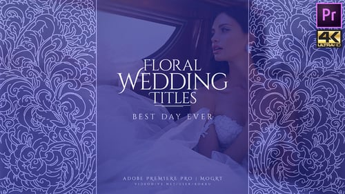 Elegant Floral Titles Pack for Romantic Wedding Videos