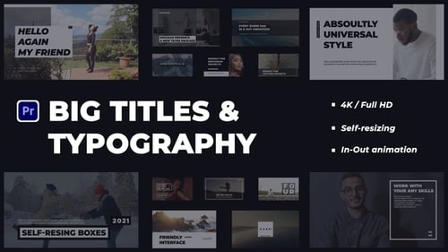 Dynamic Bold Typography Titles and Clean Text Animations