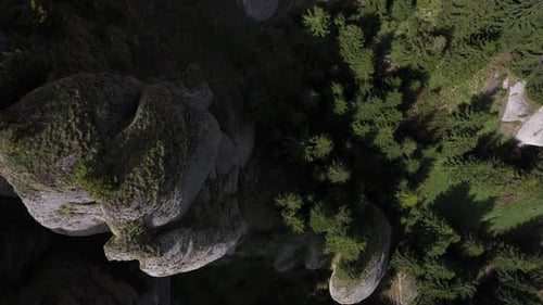 Flying Over Rock Formations