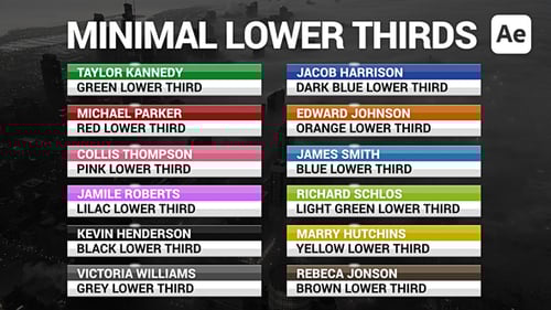 Minimal Lower Thirds