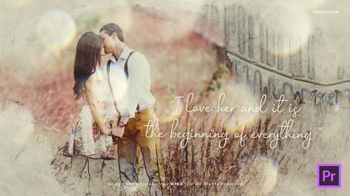 Wedding Memories Slideshow with Romantic Photo Transitions and Typography
