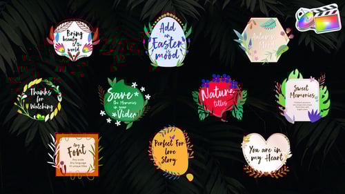 Animated Botanical Title Cards with Script Typography