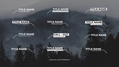 Clean Animated Call Out Titles and Pointers