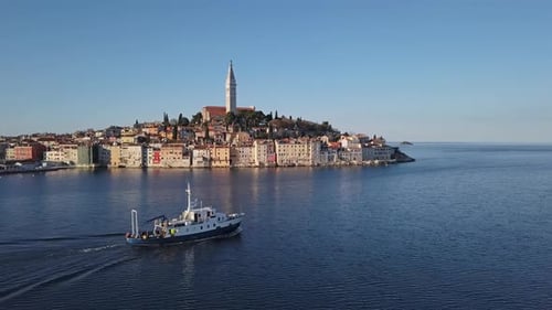 Aerial View of Rovinj, Istria, Croatia.