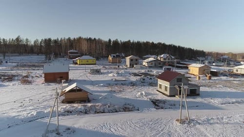 Vista aérea das casas em construção. 21