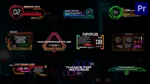 Dynamic HUD Interface Elements for Futuristic Tech Videos
